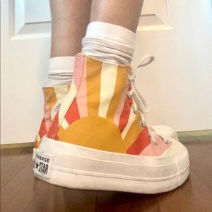 Special addition high top platform converse.